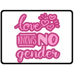 Love Knows No Gender Fleece Blanket (large)  by Valentinaart