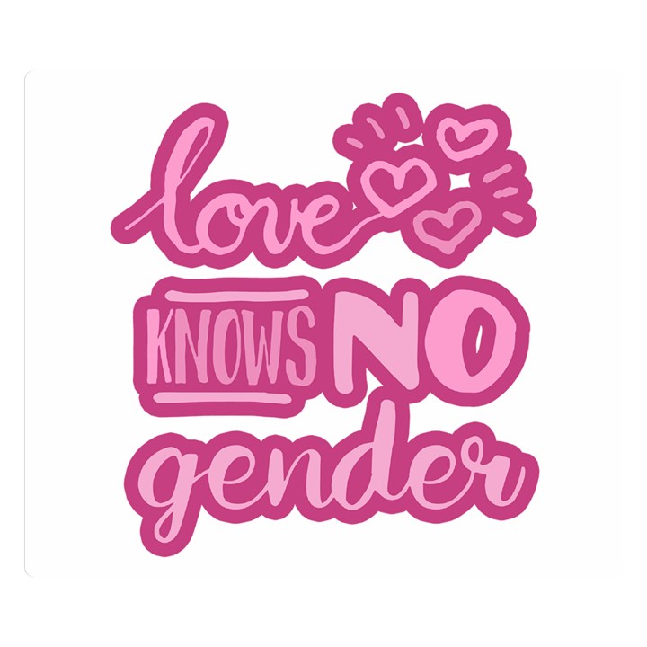 Love knows no gender Double Sided Flano Blanket (Small) 