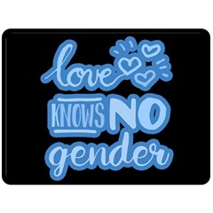 Love Knows No Gender Double Sided Fleece Blanket (large)  by Valentinaart