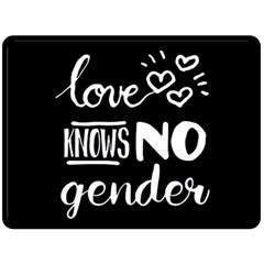 Love Knows No Gender Double Sided Fleece Blanket (large)  by Valentinaart