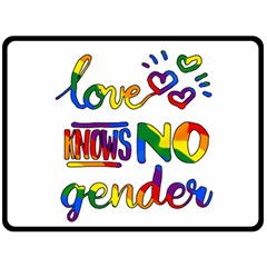 Love Knows No Gender Double Sided Fleece Blanket (large)  by Valentinaart