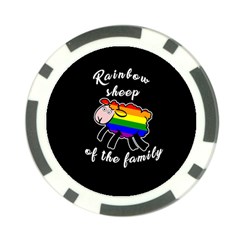 Rainbow Sheep Poker Chip Card Guard (10 Pack) by Valentinaart