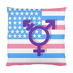 Transgender Flag Standard Cushion Case (two Sides) by Valentinaart