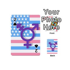 Transgender Flag Playing Cards 54 (mini)  by Valentinaart