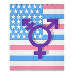 Transgender Flag Shower Curtain 60  X 72  (medium)  by Valentinaart