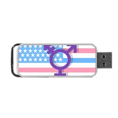 Transgender Flag Portable Usb Flash (two Sides) by Valentinaart