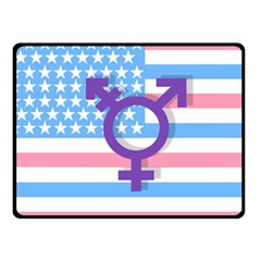 Transgender Flag Double Sided Fleece Blanket (small)  by Valentinaart