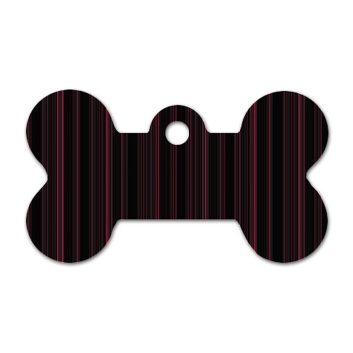 Lines pattern Dog Tag Bone (One Side)