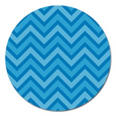 Zigzag  Pattern Magnet 5  (round) by Valentinaart