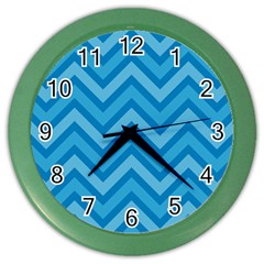 Zigzag  Pattern Color Wall Clocks