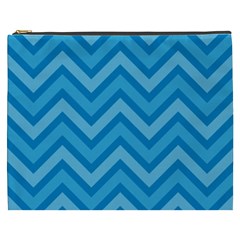 Zigzag  Pattern Cosmetic Bag (xxxl)  by Valentinaart