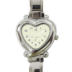 Zigzag  pattern Heart Italian Charm Watch
