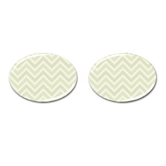 Zigzag  pattern Cufflinks (Oval)