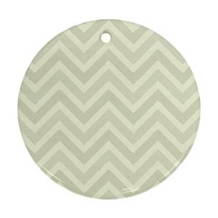 Zigzag  pattern Round Ornament (Two Sides)