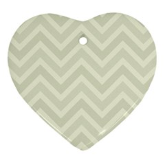 Zigzag  pattern Heart Ornament (Two Sides)