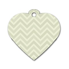 Zigzag  pattern Dog Tag Heart (One Side)