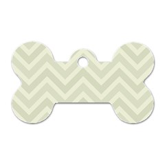 Zigzag  pattern Dog Tag Bone (One Side)