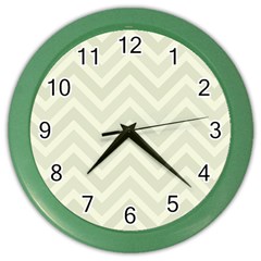 Zigzag  Pattern Color Wall Clocks by Valentinaart