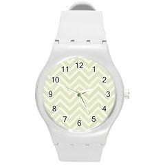 Zigzag  pattern Round Plastic Sport Watch (M)