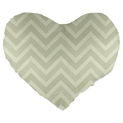 Zigzag  pattern Large 19  Premium Heart Shape Cushions