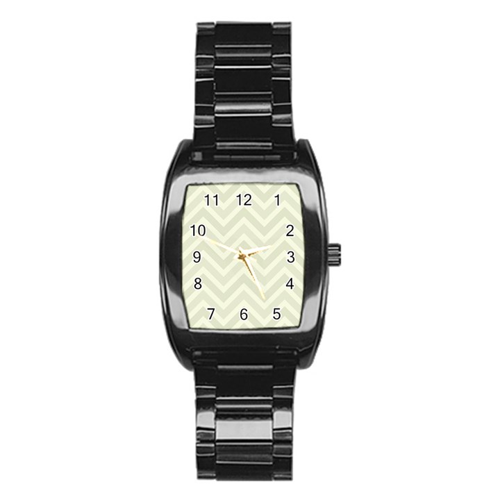 Zigzag  pattern Stainless Steel Barrel Watch