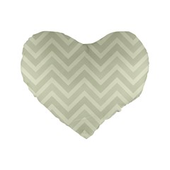 Zigzag  pattern Standard 16  Premium Flano Heart Shape Cushions