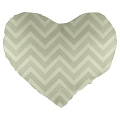 Zigzag  pattern Large 19  Premium Flano Heart Shape Cushions
