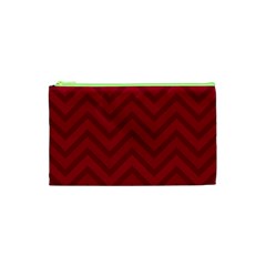 Zigzag  Pattern Cosmetic Bag (xs) by Valentinaart