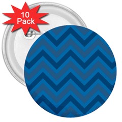 Zigzag  pattern 3  Buttons (10 pack) 