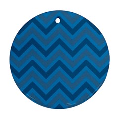 Zigzag  pattern Round Ornament (Two Sides)