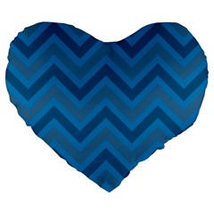 Zigzag  pattern Large 19  Premium Heart Shape Cushions