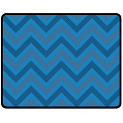 Zigzag  pattern Double Sided Fleece Blanket (Medium) 