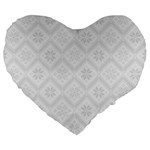 Pattern Large 19  Premium Heart Shape Cushions Front