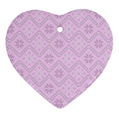 Pattern Heart Ornament (Two Sides)