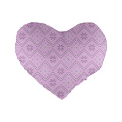 Pattern Standard 16  Premium Flano Heart Shape Cushions