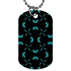 Background Black Blue Polkadot Dog Tag (one Side)