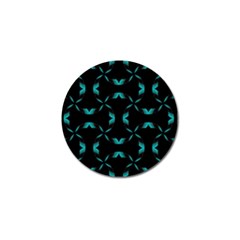 Background Black Blue Polkadot Golf Ball Marker (10 Pack)