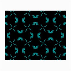 Background Black Blue Polkadot Small Glasses Cloth (2-side) by Mariart