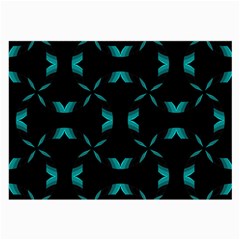 Background Black Blue Polkadot Large Glasses Cloth by Mariart