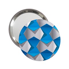 Blue White Grey Chevron 2 25  Handbag Mirrors