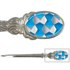 Blue White Grey Chevron Letter Openers