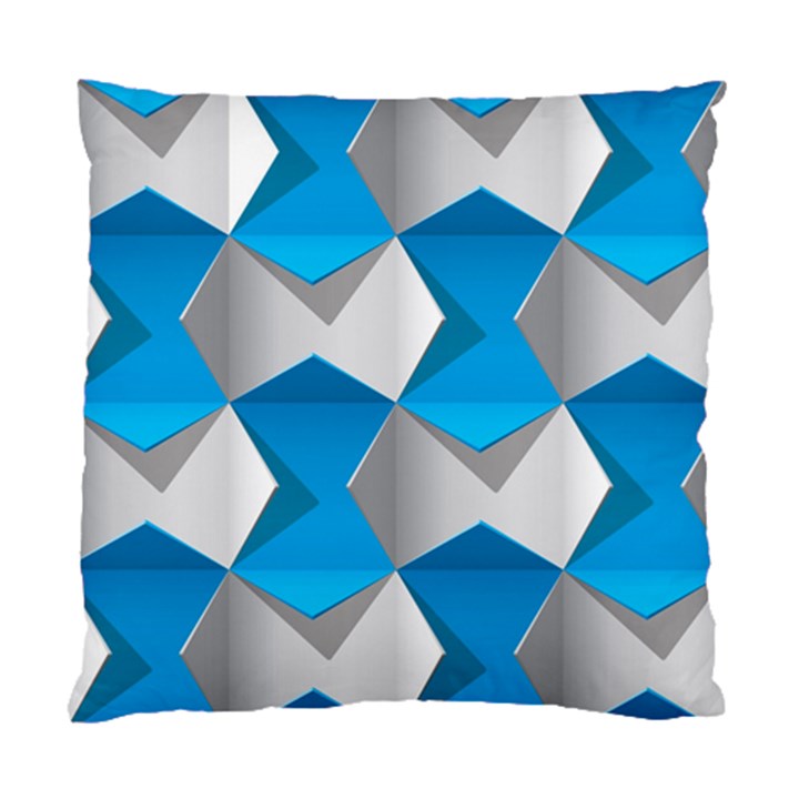 Blue White Grey Chevron Standard Cushion Case (One Side)