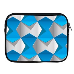 Blue White Grey Chevron Apple Ipad 2/3/4 Zipper Cases by Mariart