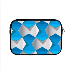 Blue White Grey Chevron Apple Macbook Pro 15  Zipper Case