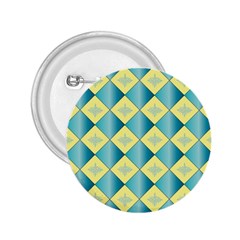 Yellow Blue Diamond Chevron Wave 2 25  Buttons