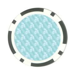 Christmas Day Ribbon Blue Poker Chip Card Guard (10 Pack) by Mariart