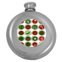 Christmas Round Hip Flask (5 Oz) by Mariart