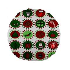 Christmas Standard 15  Premium Flano Round Cushions by Mariart