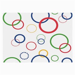 Circle Round Green Blue Red Pink Yellow Large Glasses Cloth (2-side) by Mariart