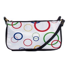Circle Round Green Blue Red Pink Yellow Shoulder Clutch Bags